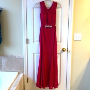 Red formal dress